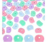 20Pcs Cute Multi Colour Key Cover Caps for House Key, Key Color Identifiers Covers, Plastic Key Tags Rings Markers for Standard Regular Thin Flat House Keys Labels