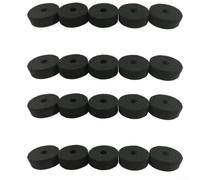 20pcs Cymbal Felt Washers 40mm Outer Diameter 10mm ID(Black)