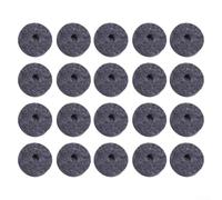 20pcs Cymbal Felt Washers 40mm Outer Diameter 10mm ID(Grey)