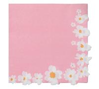 20Pcs Daisy Serviette Napkins, Floral Paper Napkins Pink Napkins Disposable Party Napkin Serviettes Table Decoration for Indoor Outdoor Dining Garden Party Birthday Wedding Baby Shower