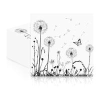 20pcs Dandelion Paper Party Napkins,Disposable Cocktail Serviettes Napkins Patterned of Dandelion,2-Ply,13" x 13",Recyclable,Soft Party Hand Paper Towels for Birthday Party,Wedding,Children's Day