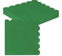 20pcs Dark Green Paper Serviettes Napkins,Green Scalloped Luncheon Napkins Tea Party Napkins Decor,Disposable Party Serviettes Tissue Table Decorative for Picnics,Tea Parties,Birthday,Wedding Decor