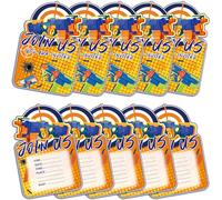 20Pcs Dart Invitations Birthday Party Decorations Gun Game Invitation Cards for Boys Birthday Party