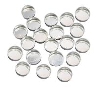 20Pcs Decorative Metal Tealights Cup Useful Aluminum Tea Light Pot DIY Handmade Round Small Candle Holders for Candle DIY Tea