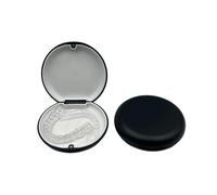20Pcs Dental Retainer Box Braces Orthodontic Case Magnetic Closing Aligner Storage False Teeth Container Protective(Black no Mirror)