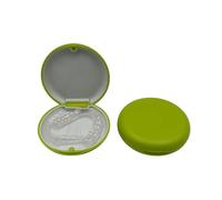 20Pcs Dental Retainer Box Braces Orthodontic Case Magnetic Closing Aligner Storage False Teeth Container Protective(Green no Mirror)