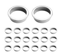 20Pcs Desk Cable Grommets 35mm Wire Hole Cover Round Plastic Grommet Cable Hole Cover for Home Office Table Wire Organizers (Bright Silver)
