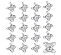 20PCS Detachable Corner Brace, L Right Angle Corner Bracket, Butterfly Shape Joint Brackets for Shelves Cabinet Chair, Wood Furniture Hardware, White