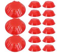20pcs Detector Protective Cap Plastic Dust Cover for Home Use | Red Plastic Finish, Easy Install and Removal, Reduced False Alarms, Versatile Application Indoors