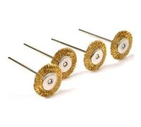 20pcs Dia 25mm Rotary Tool Brass Wheel Wire Brush Set - Fits Dremel ,1/8 Shank ,Clean, Polish, Prep by Preamer