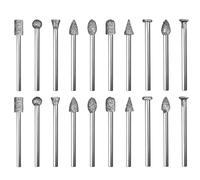 20Pcs Diamond Grinding Bit Set for Dremel Rotary Tool,80 Grit Diamond Grinding Burr Bits with 1/8 Inch Shank Stone Carving Set Tool Accessories for Wood Glass Ceramics Engraving Polishing Sanding