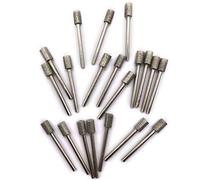 20Pcs Diamond Grinding Bits, 6mm Cylinder Head, 3mm Shank, 45mm Long Diamond Coated Burr Mounted Point