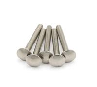 20Pcs DIN603 M6 M8 M10 316 Stainless Steel A4-70 Truss Round Head Square Neck Carriage Screw Bolt(20pcs M6x25mm)