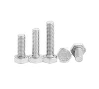 20pcs DIN933 External Hex Hexagon Head Screws M1.6 M2 M2.5 M3 M4 M5 M6 M8 M10 M12 304 Stainless Steel Hex Bolt(10mm,M2.5)