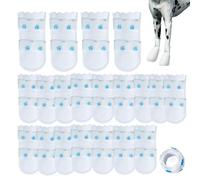 20pcs Dis-posable Dog Boots for Injured Paws, Breathable Foot Cover for Puppy, Stop Licking, Scratch-Proof Dogs Paw Protector Booties, Self-adhesive Bandage, Suitable for Medium snd Large Dog