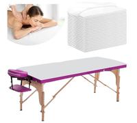 20pcs Disposable Bed Sheets, White Massage Spa Sheets, Soft Non-Woven Fabric Massage Table Bed Sheet Protective Duvets for Beauty Salon, Spa, Massage, Hotels, Beautician, 180 x 80 cm