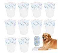 20pcs Disposable Dog Socks with Waterproof Dog Boots for Injured Paws Pet Foot Cover Paw Protectors with 2pc Bandage for Dogs Stop Licking & Promote Healing Suitable for Indoor Outdoor Walking,38-77LB