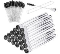 20Pcs Disposable Mascara Brushes Tubes Set, 5 Pieces Empty Tubes with 15 Pieces Eyelash Brushes for Eyelash Extension Lash Mascara Wand