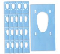 20PCS Disposable Toilet Seat Cover, Waterproof Self-Adhesive Travel Toilet Seat Covers for Public Airplane Camping Toddler Potty Training