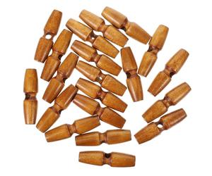 20pcs DIY Buttons for Winter Clothing, Sew-on Horn for Sweaters | Wood Finish, Smooth Surface, Vintage Style, Garment Repair, Knitwear and Overcoat Use, Easy Sewing