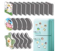20Pcs DIY Fridge Magnet Kit, 5x5cm Custom Photo Magnet Making Supplies with Acrylic Panels, Self Adhesive Soft Magnetic Sheets and Double Sided Tape, Craft Set for Pictures Artwork Classroom Projects