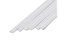 20pcs DIY Model Round Solid Bars, Rectangular H-shaped Plastic Bar, 250mm Sand Table Modeling Material Half Round Rod(3x2mm)
