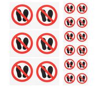 20pcs Do Not Step Warning Sticker for Safety Signs, White Paper Label
