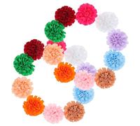 20pcs Dog Flower Collar Accessory Polyester Multi Color