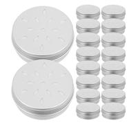 20pcs Dog Scentwork Equipment Nosework Containers 60ml Aluminum Vented Scent Tins with Holes Realistic Scenario Simulation for Outdoor Use and Rescue Search