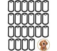 20PCS Dog Tag Silicone Silencer,Silicone Silencer Black Military Dog Tags Silencers Silicone Rubber ID Tag Protector for Pet Collars