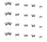 20pcs Doll Eyelashes, 5 Sizes Safety Eyelash Doll Lashes for Crocheting Eye Makeup & Craft Supplies for Amigurumi Stuffed Animals Puppet Plush Toy Accessories