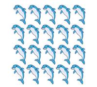 20Pcs Dolphins Embroidery Patches, Clothes Sticker Sewing on Iron on Decorative Embroidery Appliques DIY Accessories, Cute Sewing Applique for Jackets, Hats, Backpacks, Jeans