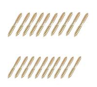 20pcs Double Ended Screw, 5x40mm (10pcs) and 6x40mm (10pcs) Double-Ended Self-Tapping Thread Screws for Wood-to-Wood Connections - Durable and Secure for DIY and Carpentry Projects