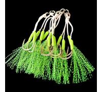 20Pcs Double Fishing Assist Hook Kits Small Jigs Jigging Hook Assist Rigs Circles Slow Fall Jigs Fishing Small Size Jigging Slow Quickly Fall