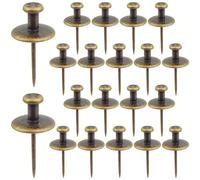20pcs Double Head Large Push Pins Zinc Alloy Long Pushpin Thumb Tacks Flat Decorative Thumbtacks Push Pins for Cork Board Bulletin Boards Papers Maps Photos Wall, Bronze