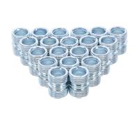 20pcs Double Head Shelf Connector for Wire Racks, 3/4 Inch | Carbon Steel, Dual Slot Threaded Rod Design, Silver Finish, for Storage Racks and Cube Panels