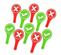 20Pcs Double-Sided Yes No Paddles | Check & X Handheld Voting Signs Reusable Answer Boards for Classroom Response Meetings