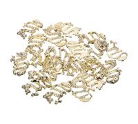 20pcs Dragon Nail Charms Metal Alloy Nail Art Studs for Fingernails | Golden Vintage Chinese Style, 3d Abstract Shape, for Gel Nails, Salon Use and Nail Art Enthusiasts