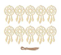 20pcs Dream Catcher Pendant Wooden Beige Small Lightweight