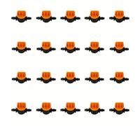 20Pcs Drip Irrigation Valve, 1/4X1/4 Inch Barb Shut-Off Valve, Drip Irrigation Switching Valve, Barbed Ball Valve for Irrigation System, 0.2in Outer Diameter (Black)