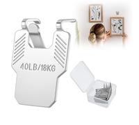 20pcs Drywall Picture Hanging Claw Plasterboard No Damage Heavy Duty 40lb Walls Mounts No Nail Drill Hook Kit Hangers for Frames Mirrors Photo Poster Painting Home Decorations Tool-Free Installation