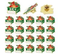 20pcs Dumpster Fire Pin, 1.1x1.06 Inch Cute Enamel Lapel Brooch Metal Motivational Pin with 20 Buttons Positive Enamel Badge It's Fine I'm Fine Everything is Fine Pins Jewelry Gifts for Christmas