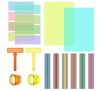 20PCS Dyslexia Reading Tools, Reading Tracker, Guided Readings Strips Set, Dyslexia Tools for Adults, Readings Trackers and Highlight Strips with Colored Overlays