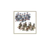 (20pcs-E) War II the British and German armies Desert Military Sodiers Weapons Minifigures Kids Toys Gifts Fit Lego