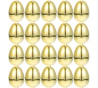 20PCS Easter Golden Egg Fillable Empty Easter Egg Shells for Candy Prizes EasterHunt Party Decor Gold