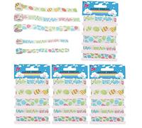 20PCs Easter Ribbons, Polyester Ribbons for Bows Crafts Holiday Gifts Wrapping Sewing, Home Decor, Wedding Ribbons with Easter Characters Theme (20x Ribbons)
