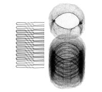 20pcs Elastic Hair Net And 40Pcs U Pins Set Breathable Hair Styling Accessories For Dance Work And Daily Life Nylon Net