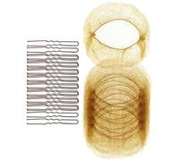 20pcs Elastic Hair Net And 40Pcs U Pins Set Breathable Hair Styling Accessories For Dance Work And Daily Life Ballet Bun Maker