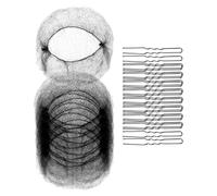 20pcs Elastic Hair Net And 40Pcs U Pins Set Breathable Styling Accessories For Dance Work And Daily Life Professional Styling