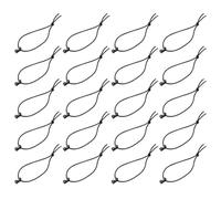 20pcs Elastic Strap Clip Nylon Cord Management Hook for Hiking Packs | Black Finish, Secure Gear Use, Cyclists and Campers, Wires and Trekking Pole Tips